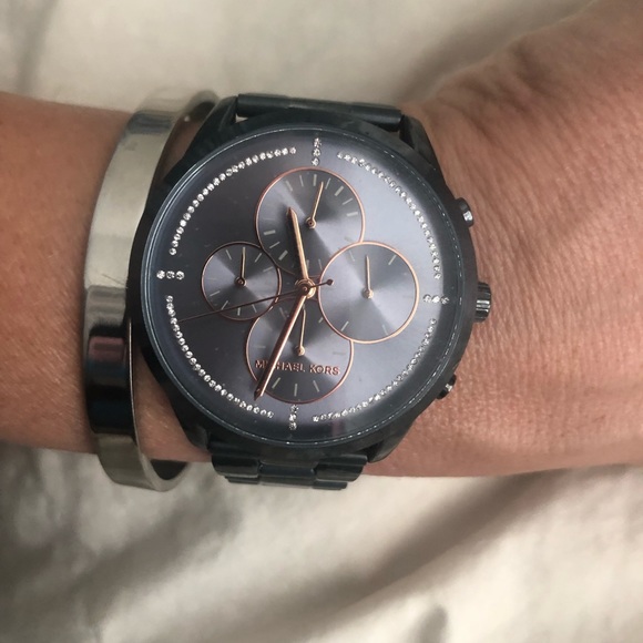 Michael kors watch. Like new. Blue steel. - Picture 1 of 3